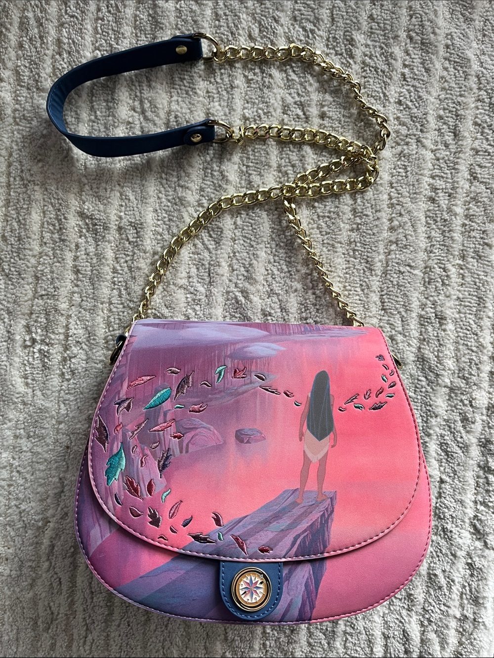 DISNEY LOUNGEFLY | Pocahontas Crossbody Flap Bag
